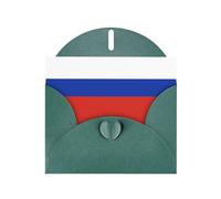 Dark Green JKIEGOQ Russian Flag Prints Greeting Card 4 x 6 in for Christmas, Valentine's Day, Wedding, Party Invitation Cards
