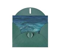 Dark Green JKIEGOQ The Deep Ocean Prints Greeting Card 4 x 6 in for Christmas, Valentine's Day, Wedding, Party Invitation Cards