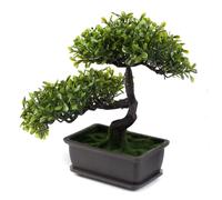 (Dark Green Leaf) Bonsai Tree Artificial Pot Plants Fake Pine Tree