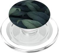 Dark Green Leaves Pattern Botanical Leaf Foliage Plants PopSockets PopGrip for MagSafe