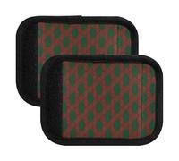Dark Green Maroon Red Plaid Luggage Handle Wraps Soft Handle Covers Luggage Tags for Suitcases, 5.9x4.3in, Dark Green Maroon Red Plaid, one sizex2