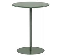Dark Green Metal Bistro Table - Round Cocktail Side Table for Indoor/Outdoor, Pub & Patio End Table, Perfect for Living Room & Balcony, 40.5cm Diameter, 72cm Height, Stylish & Durable