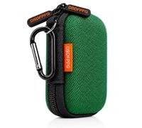 Dark Green Mini Earbud Case for Apple Airpods, Earpods, Samsung Galaxy Buds, Wired/Wireless Earbuds, Earphones, Earplugs, in Ear Monitor - Small Hard Shell Portable Carrying Case Zipper Tech Pouch