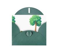 Dark Green MJHKXLJ Alligator under the maple tree Prints Pearlized Greeting Card - Envelope Included - Perfect for Christmas, Birthdays, Valentines, Weddings, and More