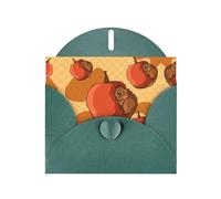 Dark Green MJHKXLJ Cute little hamster Prints Pearlized Greeting Card - Envelope Included - Perfect for Christmas, Birthdays, Valentines, Weddings, and More