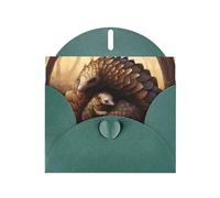 Dark Green MJHKXLJ pangolin parenting print Prints Pearlized Greeting Card - Envelope Included - Perfect for Christmas, Birthdays, Valentines, Weddings, and More