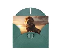 Dark Green MJHKXLJ The Lion King Prints Pearlized Greeting Card - Envelope Included - Perfect for Christmas, Birthdays, Valentines, Weddings, and More