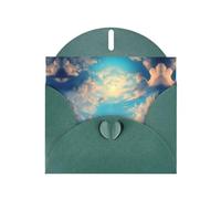 Dark Green Pearlescent Paper Holiday Cards 4"x6" MSRHIUEF Cloudy Sky Printing Greeting Cards for Christmas, Birthday, Wedding Anniversary & Party Invitations