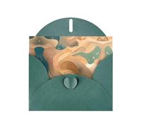 Dark Green Pearlescent Paper Holiday Cards 4"x6" YYHHAOFA Dunhuang Mystery Pattern Greeting Cards for Christmas, Birthday, Wedding Anniversary & Party Invitations