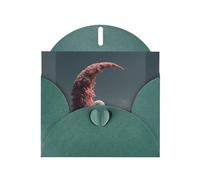 Dark Green Pearlescent Paper Holiday Cards 4"x6" YYHHAOFA Flowers Crescent Pattern Greeting Cards for Christmas, Birthday, Wedding Anniversary & Party Invitations