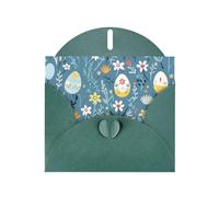 Dark Green Pearlescent Paper Holiday Cards 4"x6" YYHHAOFA spring happy easter holiday Pattern Greeting Cards for Christmas, Birthday, Wedding Anniversary & Party Invitations