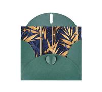 Dark Green Pearlescent Paper Holiday Cards 4"x6" YYHHAOFA the old hollywood Pattern Greeting Cards for Christmas, Birthday, Wedding Anniversary & Party Invitations