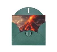 Dark Green Pearlescent Paper Holiday Cards 4"x6" YYHHAOFA Volcano Pattern Greeting Cards for Christmas, Birthday, Wedding Anniversary & Party Invitations