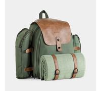 Dark Green Picnic Backpack - 4 Person