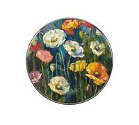 Dark Green Plants Fridge Sticker Funny Fridge Magnets Novelty Round Fridge Magnets Reusable for Whiteboard, Locker, Kitchen, Office- Strong Decor Magnetic Stickers