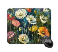 Dark Green Plants Square Mouse Pad Portable Computer Mousepad with Non-Slip Rubber Base 20 * 25cm Ultra-Thin Gaming Mouse Mat for Computer Laptop Office Desk Accessories