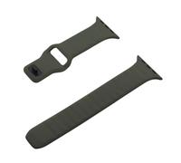Dark Green Silicone Watch Strap with Buckle for Apple Watch 42 44 45 | Compatible with Apple Watch Series 10 in 42-49mm sizes featuring a secure buckle closure and soft dark green silicone