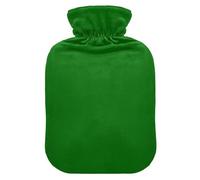 Dark Green Solid Color Pure Plain Cute hot Water Bottle with Soft Cover, 2L hotwater Bag for Hand Feet Warmer, Pain Relief, Bolsa para cólicos menstruales