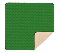 Dark Green Solid Color Pure Plain Soft Padded Baby Playmat for Floor Cozy Breathable Baby Crawling Mat for Babies Infants Toddlers, 50'' x 50''