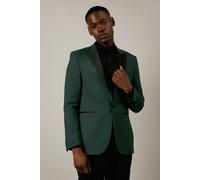 Dark Green Tailored Fit peak Collar Tuxedo Jacket Burton Dark Green 46R