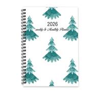 Dark Green Trees 2026 Notebook A5 To Do List Notebook Personal Planner Organisation Gifts Diary 2026 Journal for Family Week To View Monthly Year Diary Planner with Dotted Line Note Page Slim