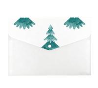 Dark Green Trees Plastic Wallets, File Folders A4, A4 Pocket Folder, College Supplies Waterproof Wallet, Expanding Files with Snap Button, Plastic Pockets for School Office Home Travel