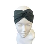 Dark Green Twist Headband for Women Soft Plain Cotton Jersey Turban Style Hair Band Bandana Head Wrap 10cm Wide Boho Comfy Non Slip Headband Hair Loss