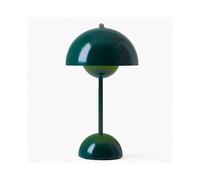 (Dark Green, US plug) Flower Bud Led Table Lamp Night Light Mushroom Table Lamps Nordic Bedside Wedding Room Desk Simple Decoration Bedroom Modern
