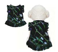 Dark Green Vine XL Pet Apparel for Small Dogs-Cute Summer Outfit for Puppy, Soft Breathable Pet Clothes for Cat