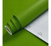 Dark Green Vinyl Adhesive Paper - 60x800CM for Kitchen Furniture Doors & Walls Easy Peel & Stick Decorative Wallpaper Perfect for Home Renovation & DIY Projects