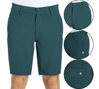 (Dark Green, W32) HURLEY Mens Shorts Chino Polyester Regular Casual Summer Holiday Half Pant
