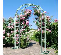 Dark Green Wedding Arch, 3.9x7.2ft Outdoor Rose Arch, Climbing Plant Trellis, Easy Assembly Ceremony Decoration, Perfect for Garden Parties & Events