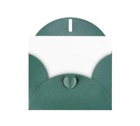 Dark Green WHJSHOP Cartoon footprints Prints Greeting Card - High-End Pearlescent Paper Double Sided Pearl Effect Love Buckle Pearl Paper Envelope