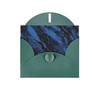 Dark Green WHJSHOP dark blue marble Prints Greeting Card - High-End Pearlescent Paper with Double-Sided Pearl Effect