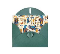 Dark Green WHJSHOP egypt hieroglyphics Prints Greeting Card - High-End Pearlescent Paper with Double-Sided Pearl Effect