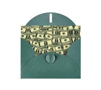 Dark Green WHJSHOP many cartoon dollars Prints Greeting Card - High-End Pearlescent Paper Double Sided Pearl Effect Love Buckle Pearl Paper Envelope