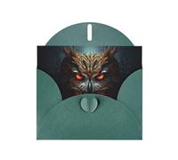 Dark Green WHJSHOP Night Owl Prints Greeting Card - High-End Pearlescent Paper Double Sided Pearl Effect Love Buckle Pearl Paper Envelope