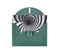 Dark Green WHJSHOP spiral optical illusion gif Prints Greeting Card - High-End Pearlescent Paper Double Sided Pearl Effect Love Buckle Pearl Paper Envelope
