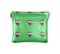Dark Green Wildflower Daisies Coin Purses Coin Card Wallet Pouch, Travel Storage for Cosmetics, Headphones, Jewelry, Cute Foxes Soccer Green, One Size, Cute Foxes Soccer Green