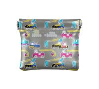 Dark Green Wildflower Daisies Coin Purses Coin Card Wallet Pouch, Travel Storage for Cosmetics, Headphones, Jewelry, Construction Vehicles Gray, One Size, Construction Vehicles Gray