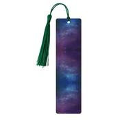 Dark Green Wooden Bookmark â€“ Crafted Universe with Stars and Galaxy Interstellar Print Decor, Perfect for Hardcover Books, Journals, Notebooks & Planners