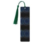 Dark Green Wooden Bookmark - Crafted The Blue Binary Print Decor, Perfect for Hardcover Books, Journals, Notebooks & Planners