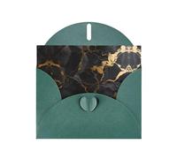 Dark Green YYHWHJDE black marble texture gold Picture Greeting Card 6x4 in with Double-Sided Pearl Effect and Environmentally Friendly Ink