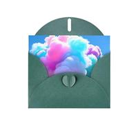 Dark Green YYHWHJDE Cotton Candy Printing Greeting Card for Christmas, Birthday, Valentine's Day, Wedding Anniversary, and Parties
