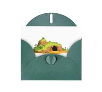 Dark Green YYHWHJDE Horrible cave Prints Greeting Card 6x4 Inches - Fashionable and Unique Design for Various Occasions