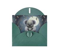 Dark Green YYHWHJDE Koala in the moonlight Prints Greeting Card 6x4 Inches - Fashionable and Unique Design for Various Occasions