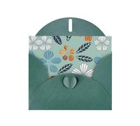 Dark Green YYHWHJDE Light coloured floral Picture Greeting Card 6x4 in with Double-Sided Pearl Effect and Environmentally Friendly Ink