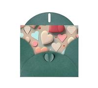Dark Green YYHWHJDE Love pattern Picture Greeting Card 6x4 in with Double-Sided Pearl Effect and Environmentally Friendly Ink
