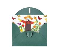 Dark Green YYHWHJDE Scarecrow Planting Peppers Picture Greeting Card 6x4 in with Double-Sided Pearl Effect and Environmentally Friendly Ink
