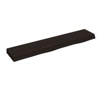 (dark grey, 100 x 20 x 6 cm) vidaXL Wall Shelf Wooden Floating Shelf Display Shelf Treated Solid Wood Oak